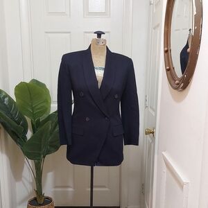 Vintage Jones New York Double-Breasted Navy Blazer Size 2P